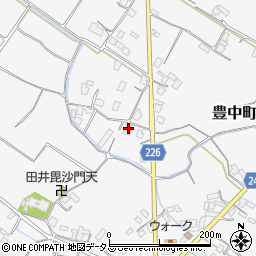 香川県三豊市豊中町上高野241周辺の地図