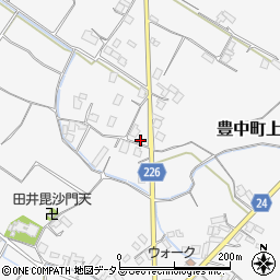 香川県三豊市豊中町上高野254周辺の地図