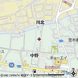 徳島県藍住町（板野郡）笠木（中野）周辺の地図