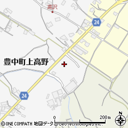 香川県三豊市豊中町上高野341周辺の地図