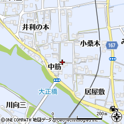 徳島県鳴門市大麻町市場中筋周辺の地図