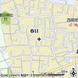 徳島県藍住町（板野郡）矢上（春日）周辺の地図