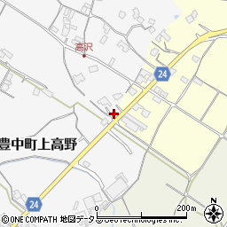 香川県三豊市豊中町上高野351周辺の地図