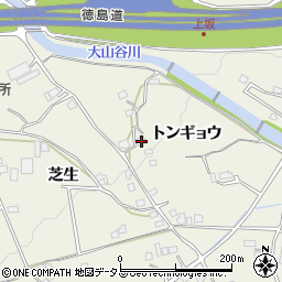 徳島県板野郡上板町神宅トンギョウ周辺の地図