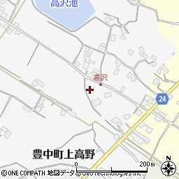 香川県三豊市豊中町上高野361周辺の地図