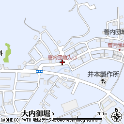 菅内団地入口周辺の地図
