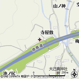 徳島県板野郡上板町神宅寺屋敷周辺の地図