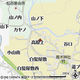 徳島県板野郡板野町那東高原上周辺の地図