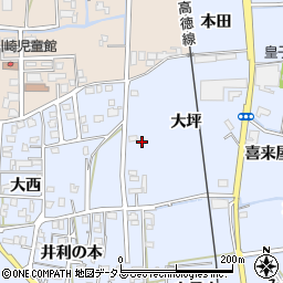 徳島県鳴門市大麻町市場大坪周辺の地図