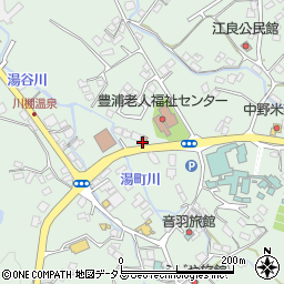 豊浦川棚郵便局周辺の地図