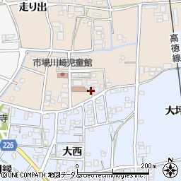 鳴門市役所　教育委員会市場・川崎児童館周辺の地図