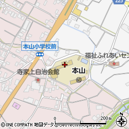 三豊市立本山小学校周辺の地図