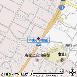 香川県三豊市豊中町本山甲1166周辺の地図