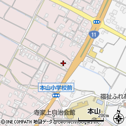 香川県三豊市豊中町本山甲1161周辺の地図