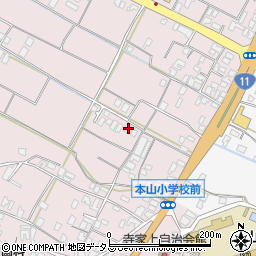 香川県三豊市豊中町本山甲1127周辺の地図
