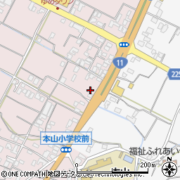香川県三豊市豊中町本山甲1027周辺の地図