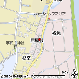 徳島県鳴門市大麻町中馬詰居屋敷周辺の地図