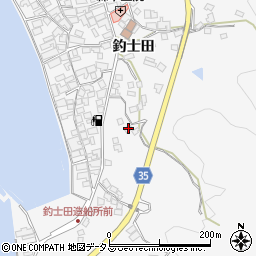 広島県呉市倉橋町釣士田7210-2周辺の地図