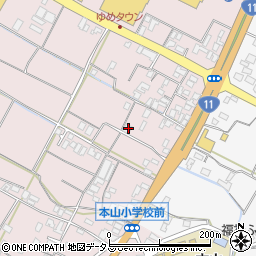 香川県三豊市豊中町本山甲1030周辺の地図