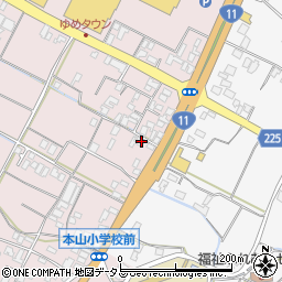 香川県三豊市豊中町本山甲1019周辺の地図
