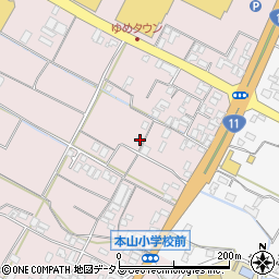 香川県三豊市豊中町本山甲1032周辺の地図