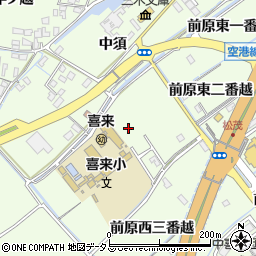 徳島県板野郡松茂町中喜来前原西一番越周辺の地図