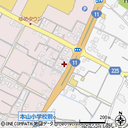 香川県三豊市豊中町本山甲1013周辺の地図