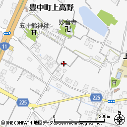 香川県三豊市豊中町上高野2184周辺の地図