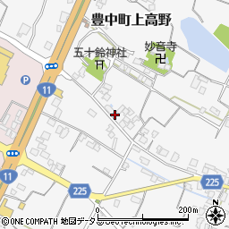香川県三豊市豊中町上高野1966周辺の地図