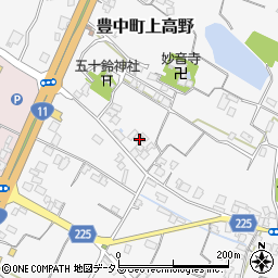 香川県三豊市豊中町上高野2178周辺の地図