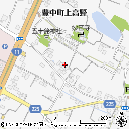 香川県三豊市豊中町上高野2176周辺の地図