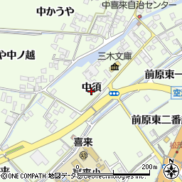 徳島県板野郡松茂町中喜来中須周辺の地図