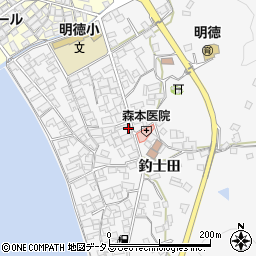 広島県呉市倉橋町釣士田7398周辺の地図