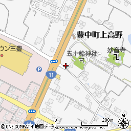 香川県三豊市豊中町上高野1960周辺の地図