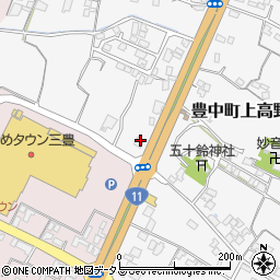 香川県三豊市豊中町上高野3913周辺の地図
