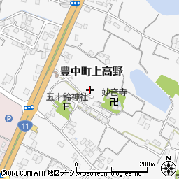 香川県三豊市豊中町上高野1994周辺の地図