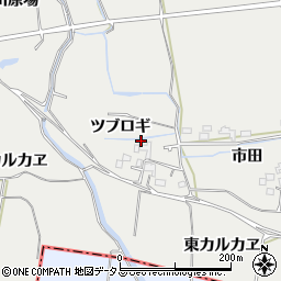 徳島県鳴門市大麻町板東ツブロギ周辺の地図