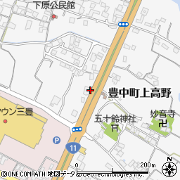 香川県三豊市豊中町上高野3909周辺の地図