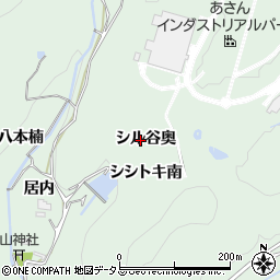 徳島県板野町（板野郡）松谷（シル谷奥）周辺の地図