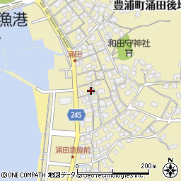 山口県下関市豊浦町大字涌田後地692-1周辺の地図