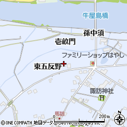 徳島県鳴門市大麻町東馬詰（東五反野）周辺の地図