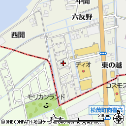 徳島県鳴門市大津町矢倉西の越周辺の地図