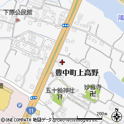 香川県三豊市豊中町上高野2000周辺の地図