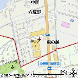 徳島県鳴門市大津町矢倉（中の越）周辺の地図