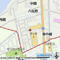 徳島県鳴門市大津町矢倉中の越13周辺の地図
