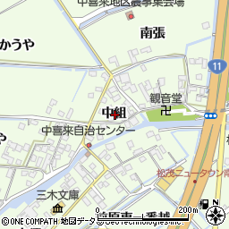 徳島県板野郡松茂町中喜来中組周辺の地図