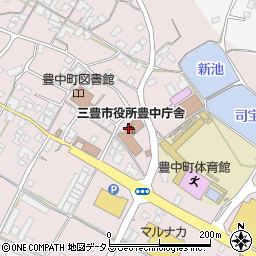 三豊市役所　豊中支所豊中町児童館周辺の地図