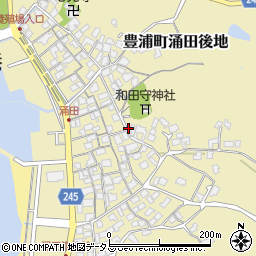 山口県下関市豊浦町大字涌田後地675周辺の地図