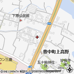 香川県三豊市豊中町上高野3892周辺の地図