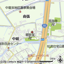 徳島県板野郡松茂町中喜来東組周辺の地図